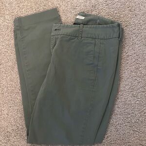 J. Crew Olive Green Ankle-Length Womens Pants